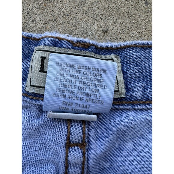 VTG LL Bean Classic Fit Jean 35x29 (32x28) 90s Light Wash Fade Distressed Denim - Picture 11 of 15